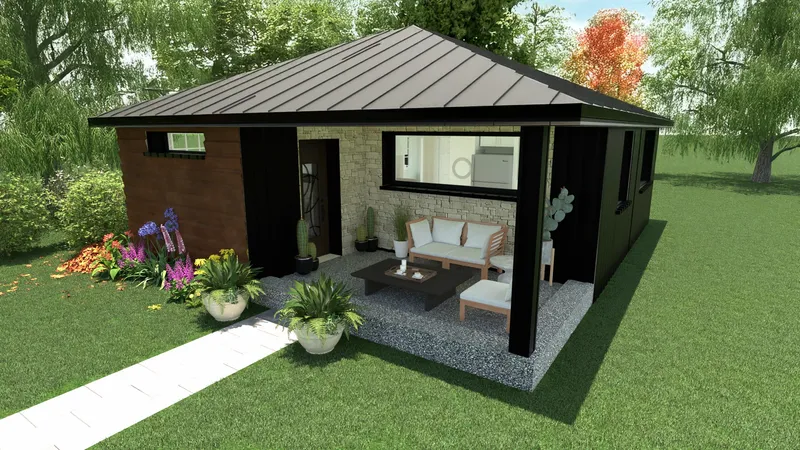 Modern studio garden suite with contemporary design